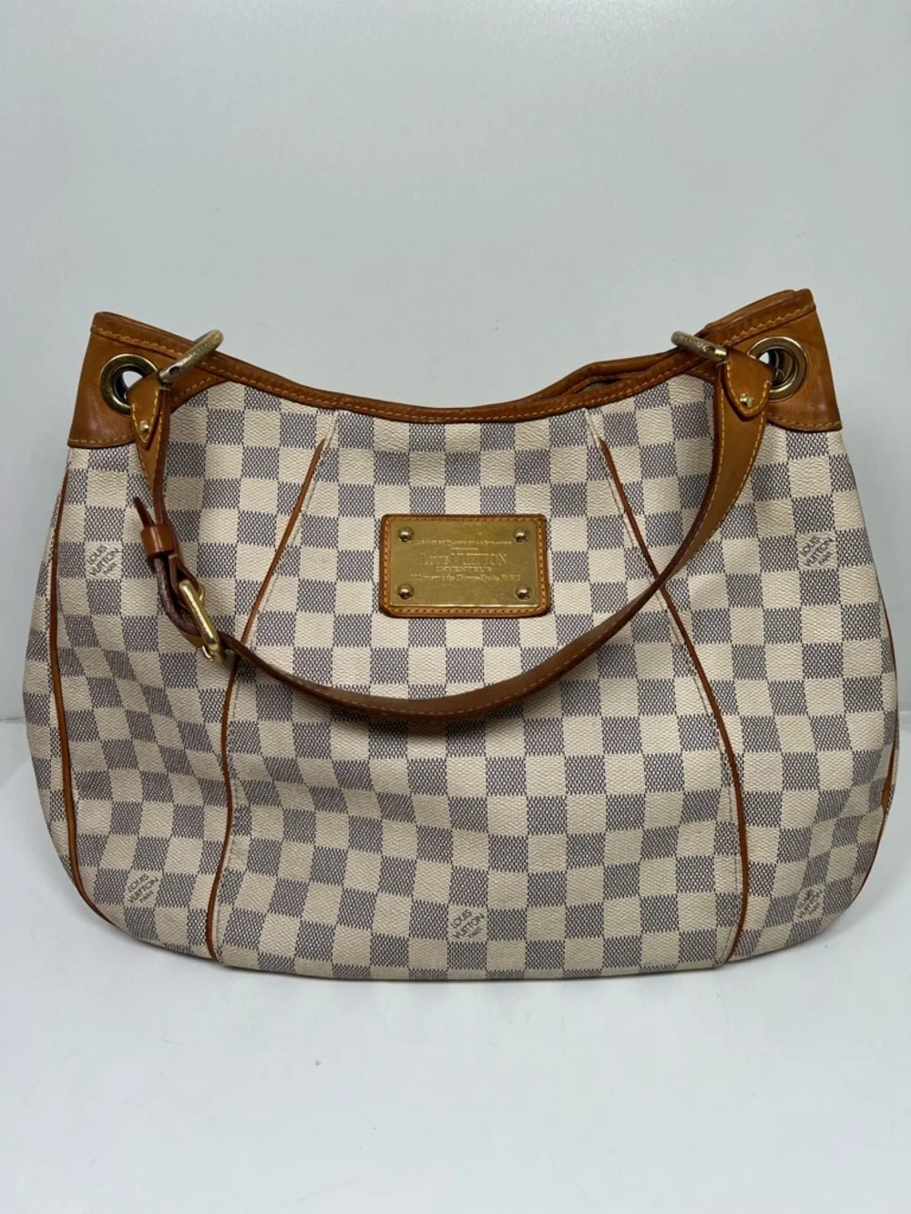 Louis Vuitton LV Shoulder Bag Galliera PM White Damier Azur